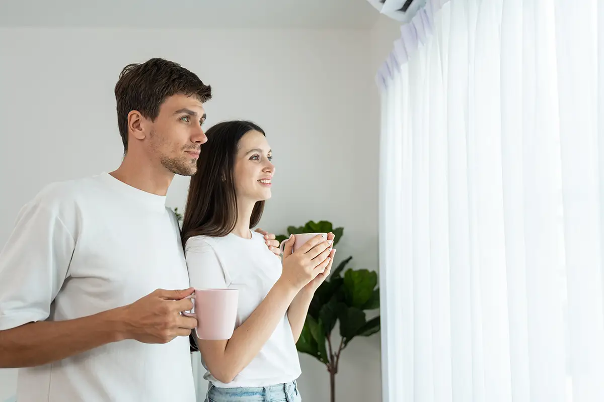 Couple in Front of Window